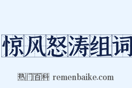惊风怒涛组词是什么意思的图片